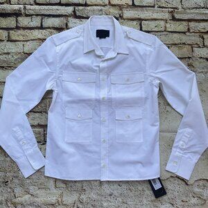 $275 Diesel Black Gold Men’s Simeon Shirt White Long Sleeves Size IT-46 / US-S